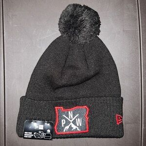 New Era NBA Portland Trail Blazers Black 24/25 City Edition Cuffed Knit Hat, OS